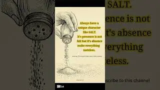 Build your character like a salt ⚡ #shorts #quotes #relatable #motivation
