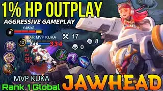 Aggressive Rotation Jawhead Unstoppable Gameplay - Top 1 Global Jawhead by MVP KUKA - Mobile Legends