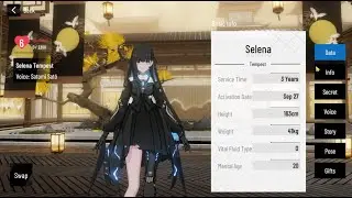 Selena Tempest - All Voice Lines (JP + CN) + Secrets - Level 6 Affection - Punishing Gray Raven