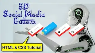How to Create 3D Social Media Buttons with Hover Effects using HTML & CSS Tutorial | HTML and CSS 