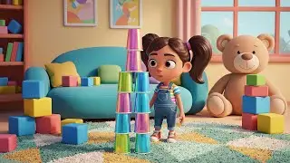 Seven Little Toy Cups Stack Stack Stack AV1 | Nursery Rhymes for Kids & Baby Songs