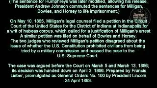 Ex parte Milligan US Supreme Court ruling on  martial law