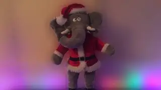 Gemmy - CUSTOM Animated Hip Swinging Christmas Elephant In Santa Outfit Decoration