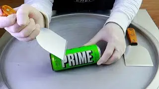 Prime Green drink ice cream rolls street food - ايس كريم رول برايم