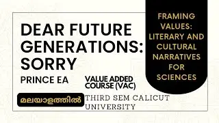Dear Future Generations : Sorry | Prince Ea | VAC Sciences 