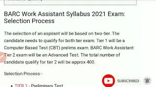 barc work assistant syllabus 2021 and exam pattern questions.
