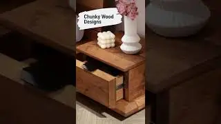 UK Handcrafted Chunky Bedside Tables - Responsibly Sourced Wood 🌳🇬🇧 #ChunkyFurniture #BedroomStorage