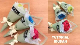 Cara Mudah Membuat Single Rose Bouquet/Tutorial Wrapping Bouquet