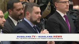 Putin antwortet auf Fragen russischer Medien