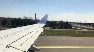 United Express 3584 Pushback Taxi and Takeoff from Buffalo Niagara to Newark 4-9-2024