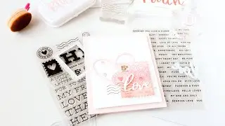 Layering Stamps and Dies On Cards - Postage Themed Love Note