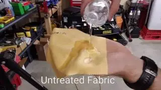 IGL Coatings - Fabric Coating Demo - Before and After
