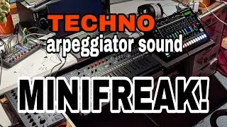 I designed my own Sound & arpeggiator on the Arturia Minifreak for a Techno track. Roland TR8S