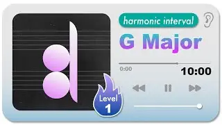 Harmonic Interval in G major &mdash; Level 1 (2025 Music Ear Training Beginner-friendly)