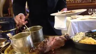 Roast leg of lamb, potatoes gratin with blue cheese  part 2 #LeTrainBleu #Paris