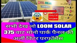 Early Winter Performance of Loom Solar 375 Watt Mono Parc Panel