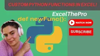 Python In Excel: Custom Functions