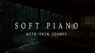 Steady Rain at Night in a Cozy Garden Bedroom 🌧️ Gentle Piano Music for Deep Sleep