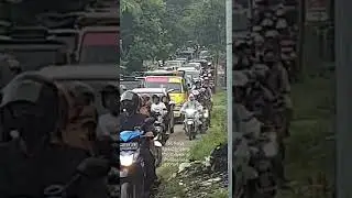 Macet lebaran 2022 Di Pandeglang Mandalawangi Banten