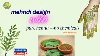 simple and stylish henna design with natural henna #ytshorts #organic #skinfriendly #nochemicals #yt