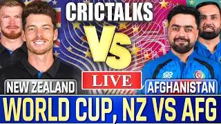 🔴 Live: NZ vs AFG Live Match Today, World Cup, Cricket Live Scores, Commentary, 1st Innings