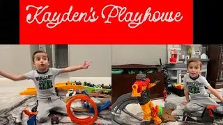 Play Along- Hot wheels BigFoot Loop & Smash Bash play set-Who will win?!?
