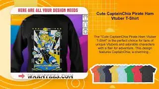 Cute CaptainChia Pirate Ham Vtuber T-Shirt