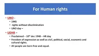 Unit - 5 || Human rights charter || tnpsc