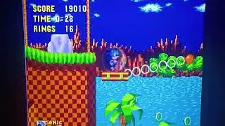 Classic 1991 Sega Genesis Sonic The Hedgehog Green Hill Zone Act 2 Sunday January 25th 2026