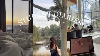 Student diaries [ KL ✈️ MEL ]|| First week in Melbourne, University campus , settling in  🤍