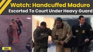 US Venezuela News: Handcuffed Nicolas Maduro Surrounded By Police During Transfer To New York Court