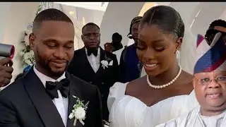 GOV ADEMOLA ADELEKE SON GBOLAHAN WHITE WEDDING; DAVIDO,KI DE ULTIMATE, OONI OF IFE IN ATTENDANCE 