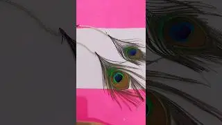 Diy peacock feather hair accessories ✨🫶#DIY #unique #peacockfeathers