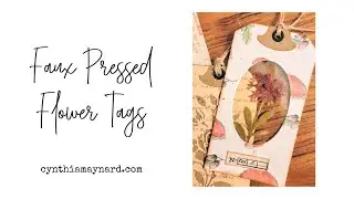Faux Pressed Flowers Specimen Tags 🌼