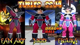 Turles SSJ4 Fan Art MOD DBZ Budokai Tenkaichi 3 BT3 y Figura Dragon Ball AF 2007