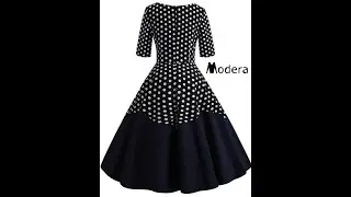 Vestido Feminino Retr&ocirc; De Bolas Anos 60 Vintage P03 - Modera