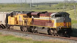 Rare!!! CP Heritage SD70ACu #7015 and UP ET44AH #2656 Lead CP 569 into Calgary, Alberta