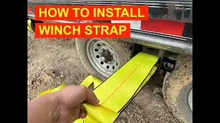 HOW TO INSTALL WINCH STRAP TO  FLATBED TRAILER TIE DOWN RATCHET WINCH