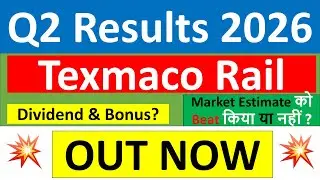 Texmaco Rail Q2 results 2026 | TEXRAIL results today | Texmaco Rail Share News | Texmaco Rail Share