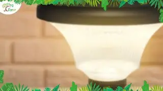 Solar Pillar Light Round Shape | 143 LEDs | Application for Fence | Garden | Wall | Outdoor