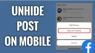 How To Unhide Hidden Posts On Facebook App