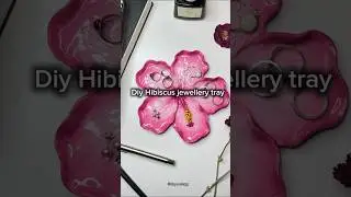 Diy hibiscus jewelry tray #diy #diyjewelry #diycrafts #fyp #craft #clay