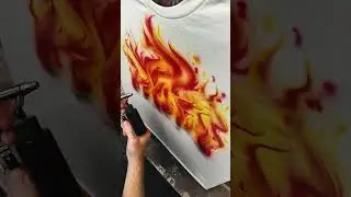 Let's Paint some Fire Graffiti Letters 🍝🔥 #airbrush #art