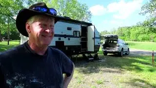 Camping in the low rent area of a great campground. Tompkins COE Camp on Cowanesque Lake in N. PA