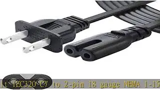 Chanzon UL Listed 3/6/10 ft AC Power Cable 2 Prong for Sony PS5 PS4 PS3 Sharp,Toshiba Hisense jvc T