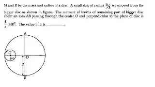 Moment of inertia of disc| NEET JEE Physics| Problem solving| Tamil