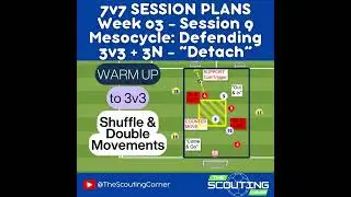 7v7 Full Season Curriculum U10 Soccer Training &ndash; How to Lose Your Marker Movement Off the Ball Combi
