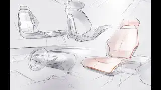 Car interior sketch demo