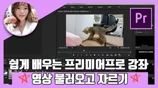 [프리미어프로 강좌] 쉽게 배우는 영상편집 강좌 프리미어프로 영상 불러오기/ 영상 자르기