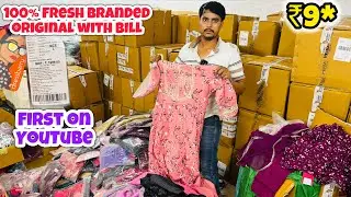 100% Fresh Branded original Clothes With bill | Brand surplus Kurti Dress | Export surplus kids top
